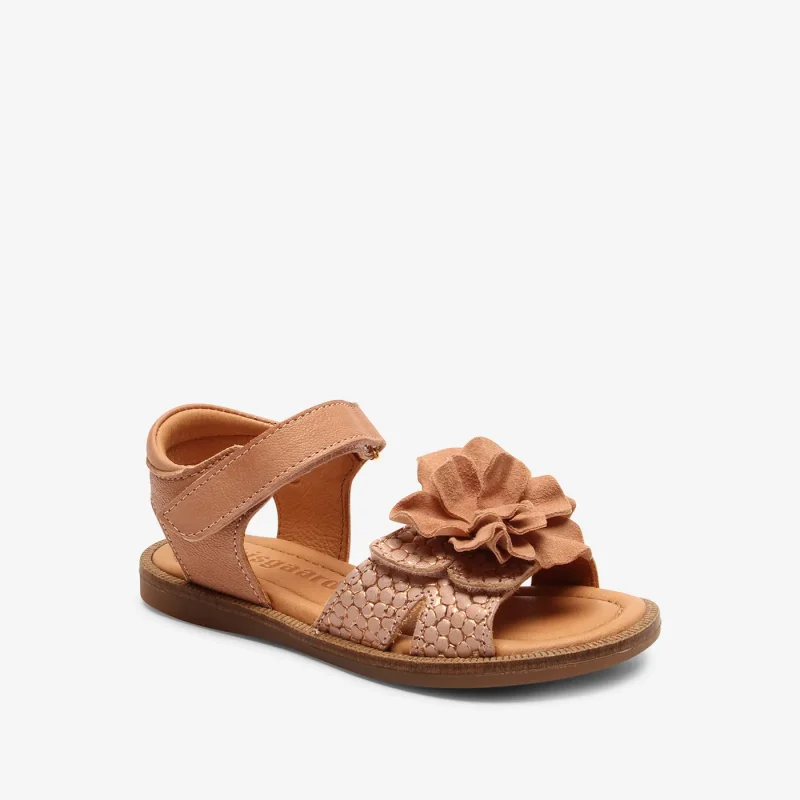 bisgaard agnes nude leather sandals