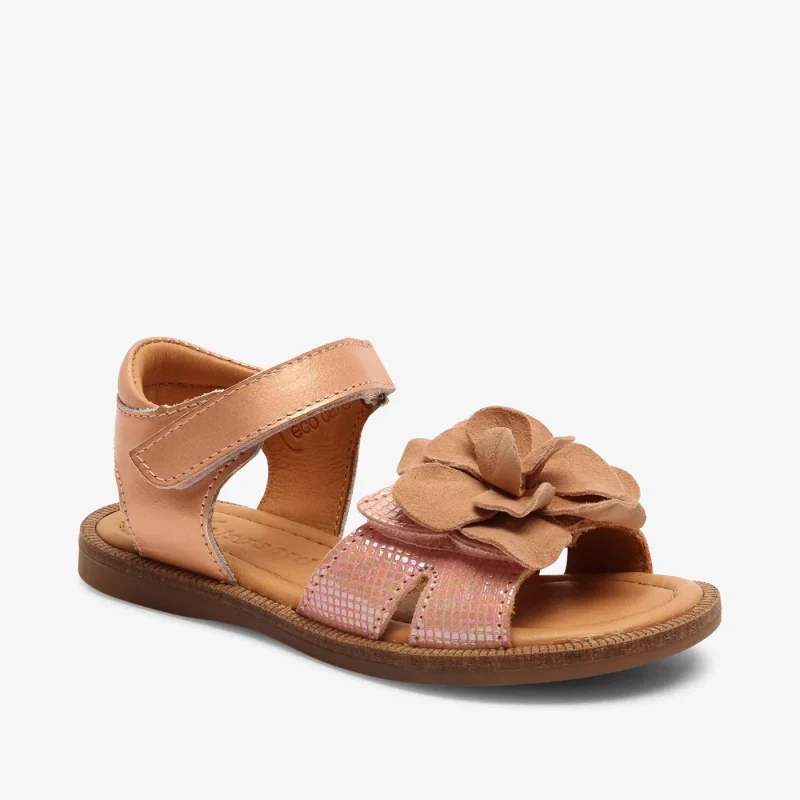 bisgaard agnes o rose gold sandals