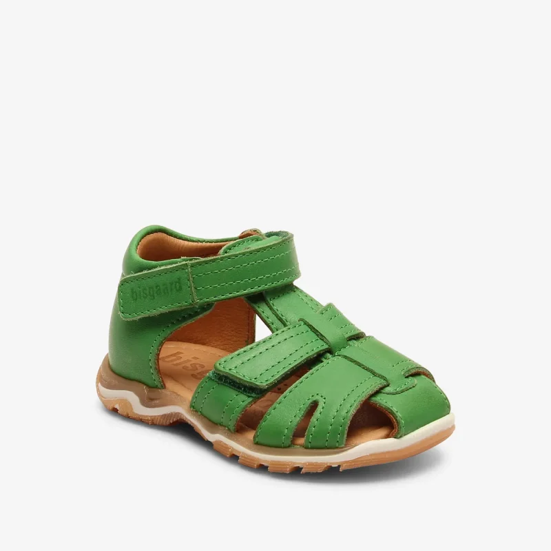 bisgaard anni green soft leather shoes