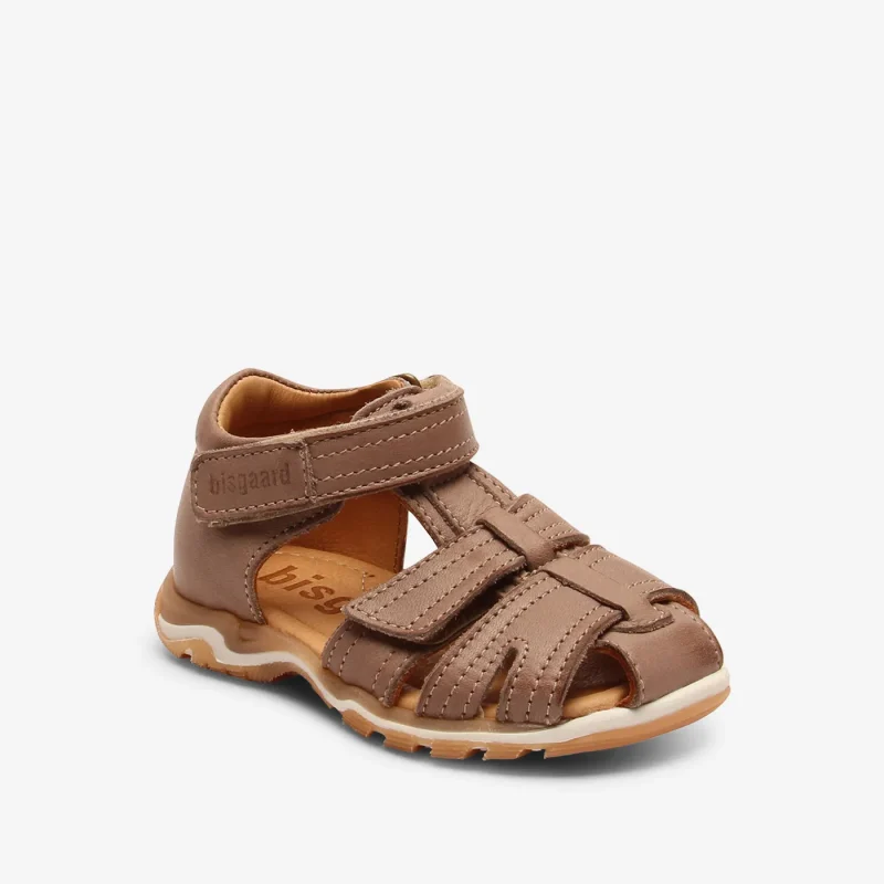 bisgaard anni taupe toddler shoes