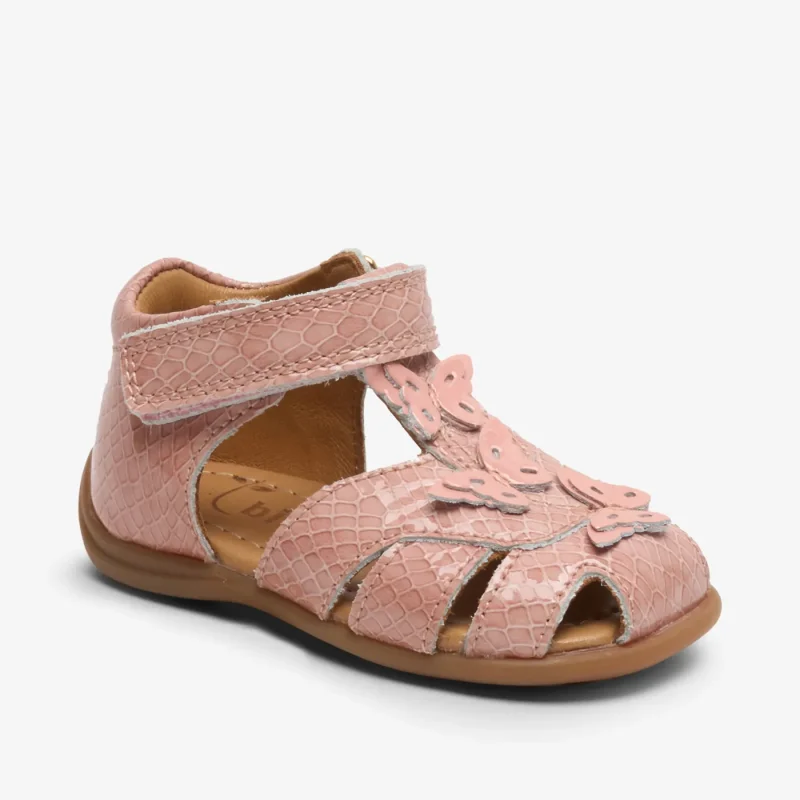 bisgaard aya croco rose sandals