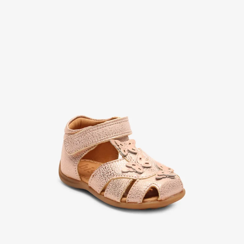 bisgaard aya rose gold sandals