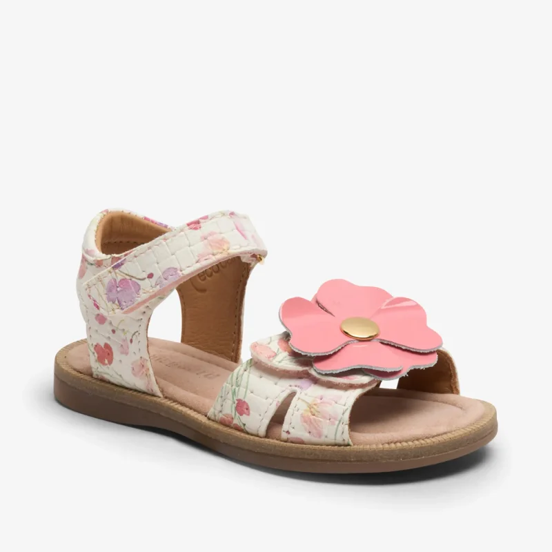 bisgaard barbara flower print white shoes