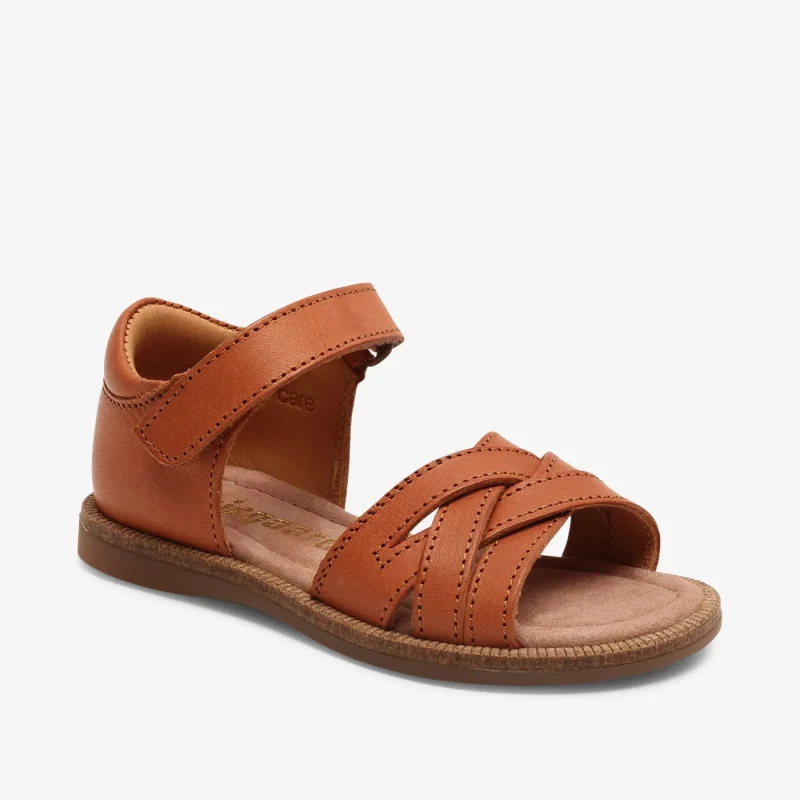 bisgaard becca c tan soft leather sandals