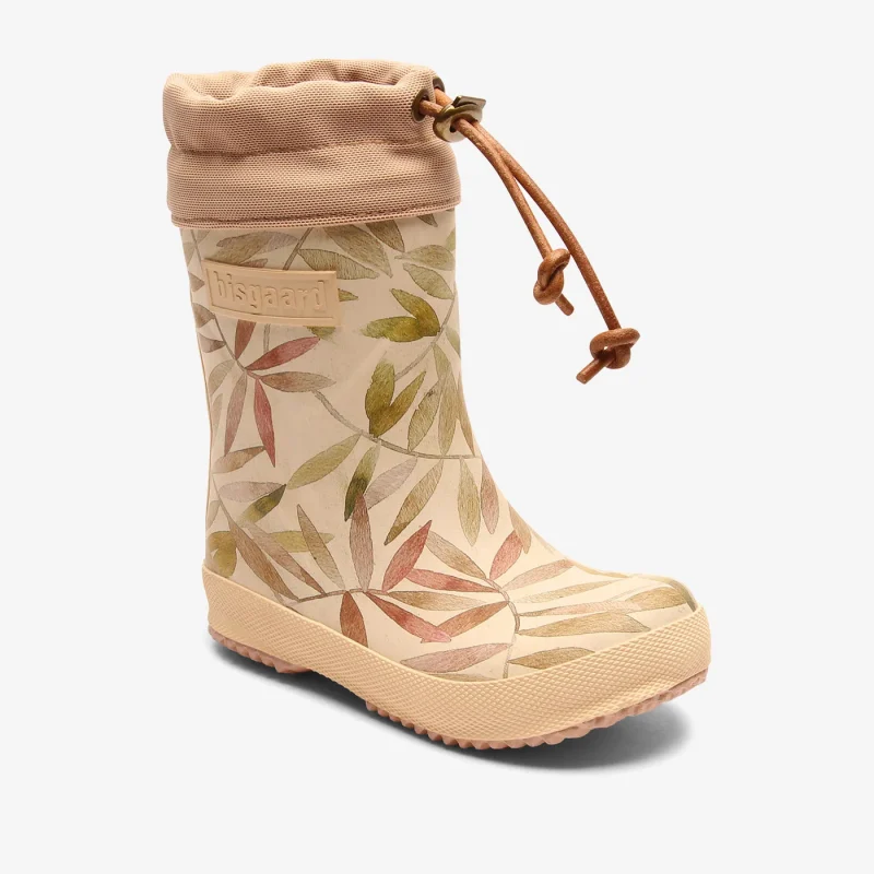 bisgaard beige leaves thermal bootie