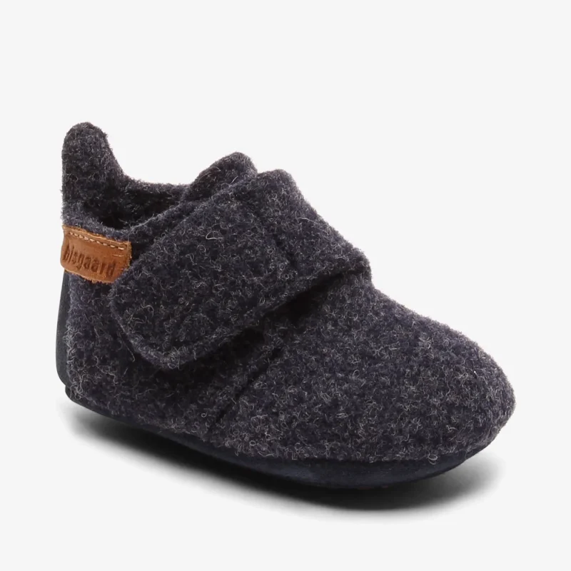 bisgaard blue baby wool shoe