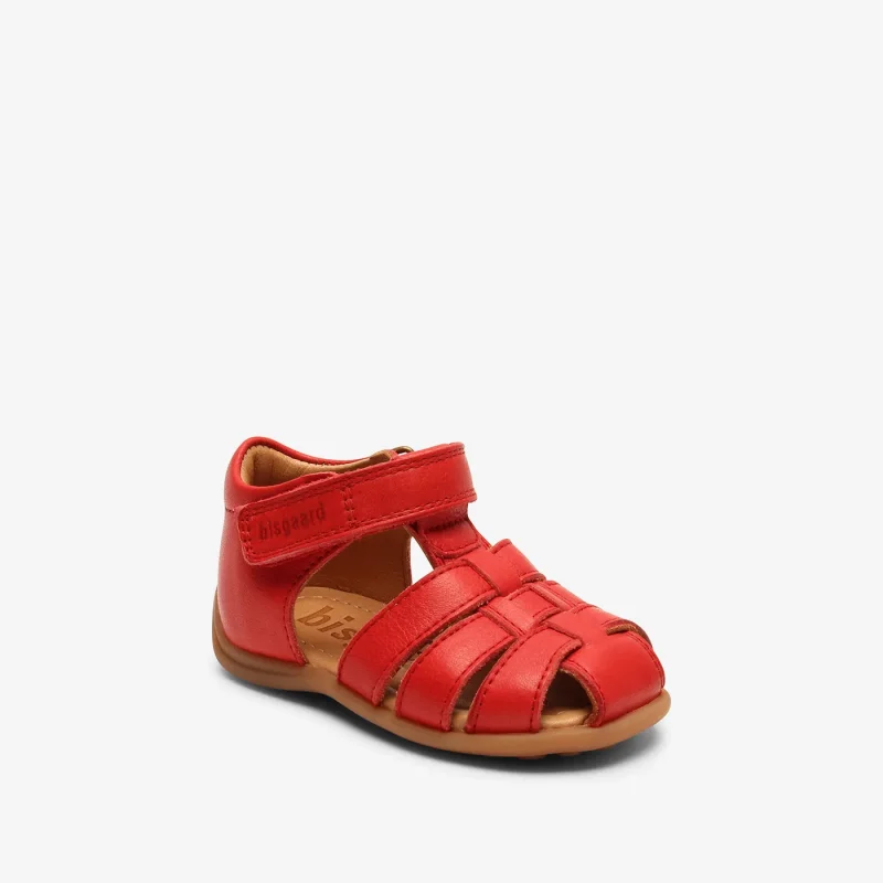 bisgaard carly red baby shoes