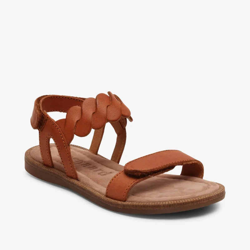 bisgaard cille cognac leather sandals