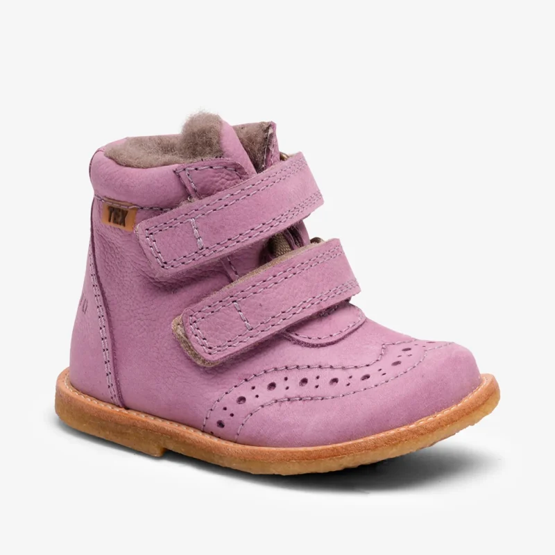 bisgaard ellie v tex purple toddler shoe