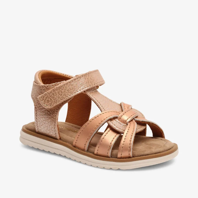 bisgaard felicia rose gold sandals