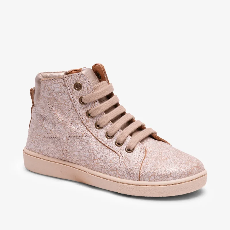 bisgaard gaia l platin crackle shoes