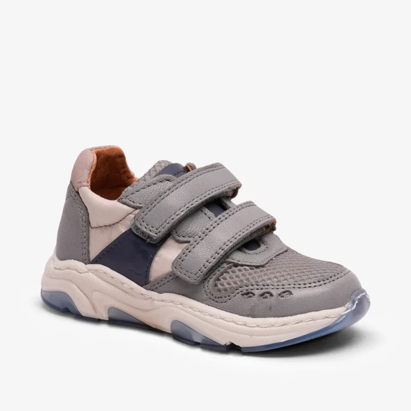 bisgaard lauge grey soft soled baby shoes