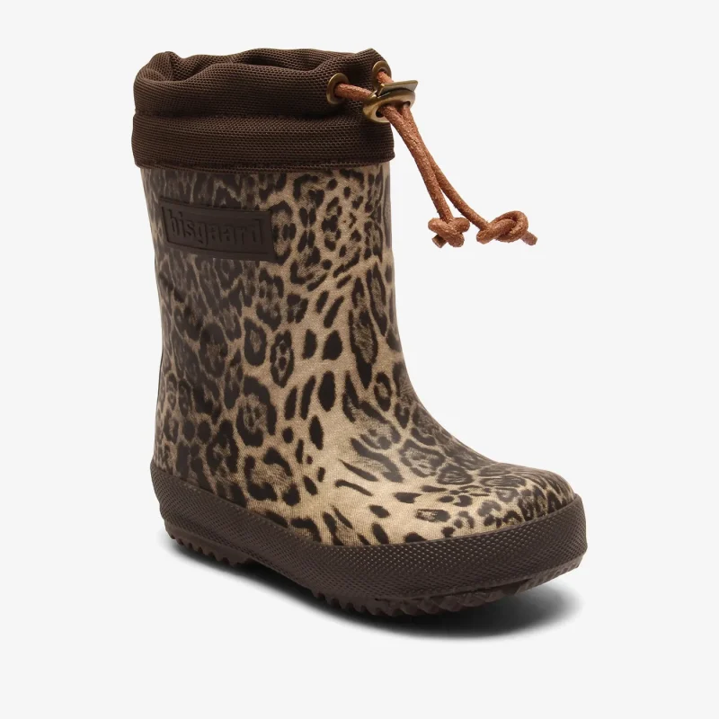 bisgaard leopard print thermal boots