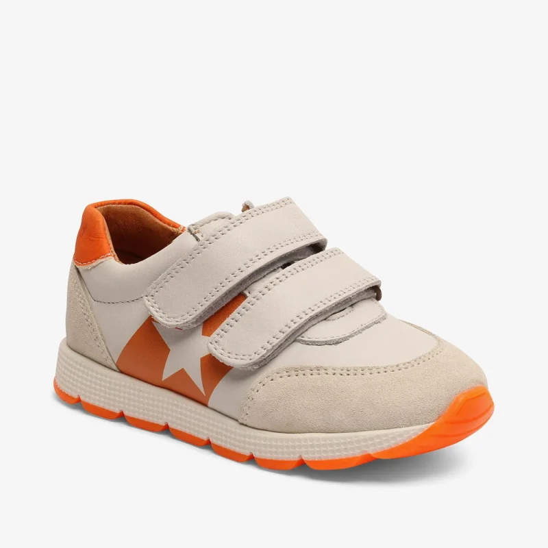 bisgaard liam v white orange sneakers