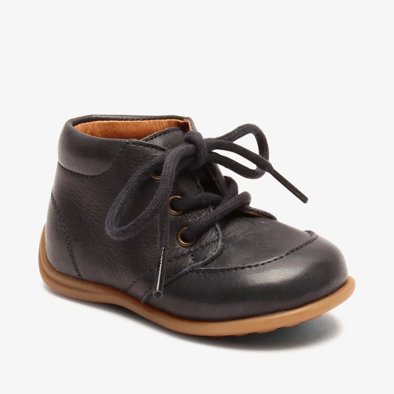 bisgaard luca navy leather boot