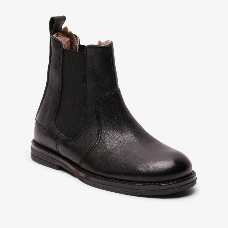 bisgaard madia lambskin black booties