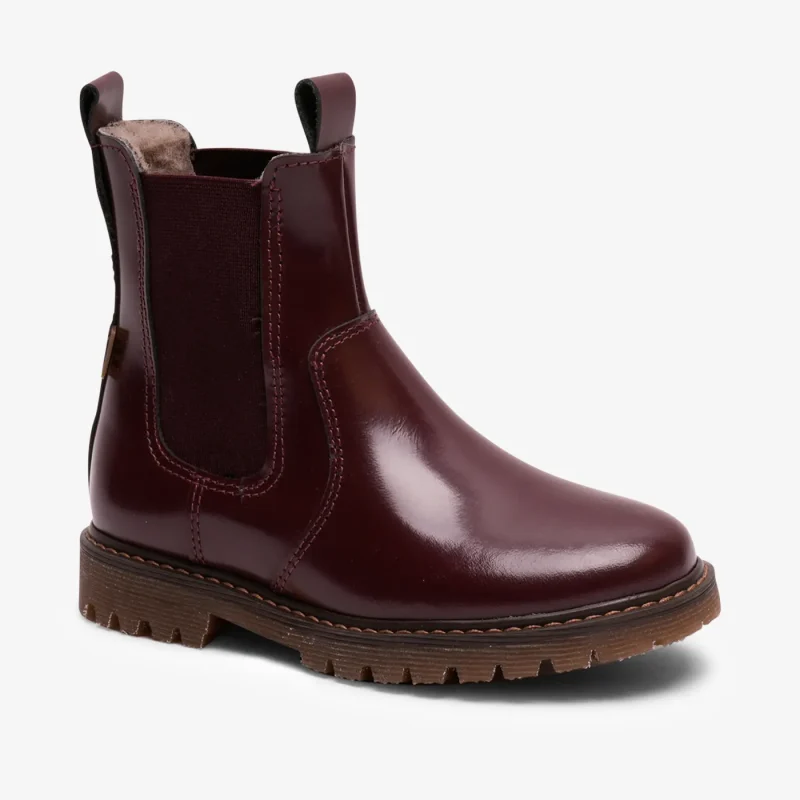 bisgaard neel tex bordeaux leather shoes