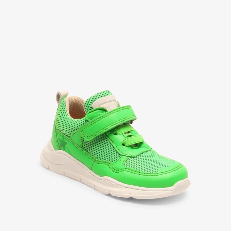 bisgaard pax neon green toddler shoes