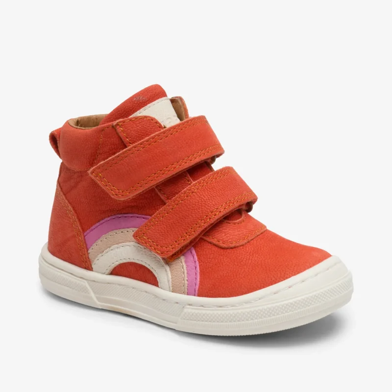 bisgaard rainbow orange toddler shoes