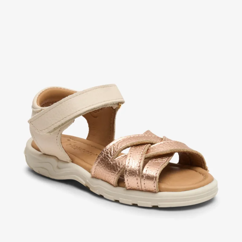 bisgaard riley rose gold sandals