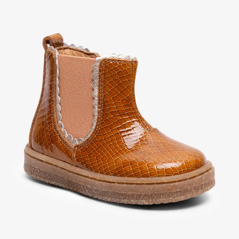 bisgaard siggi brown croco shoes