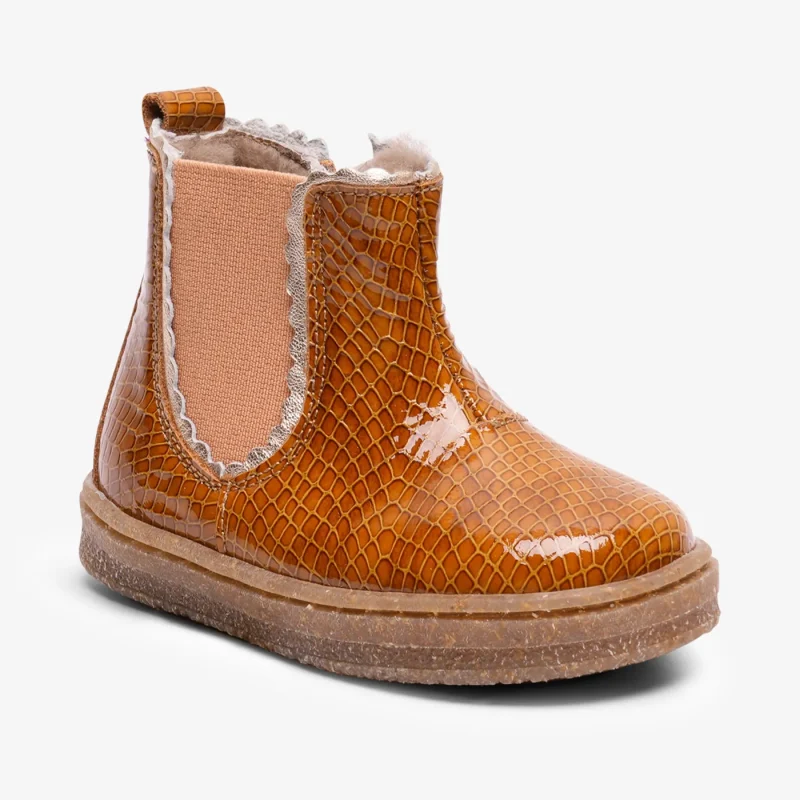 bisgaard siggi brown lamb croco shoes