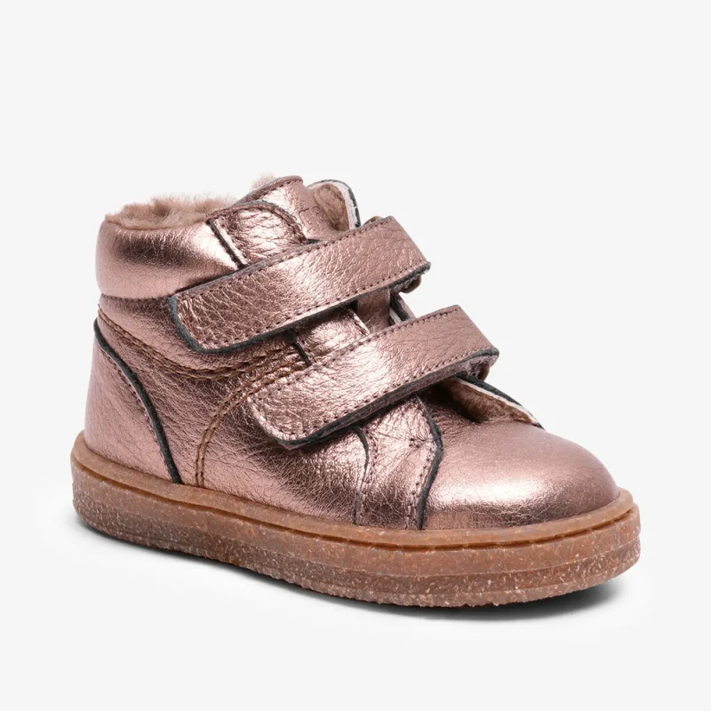 bisgaard sinus lamb rose gold metallic shoes