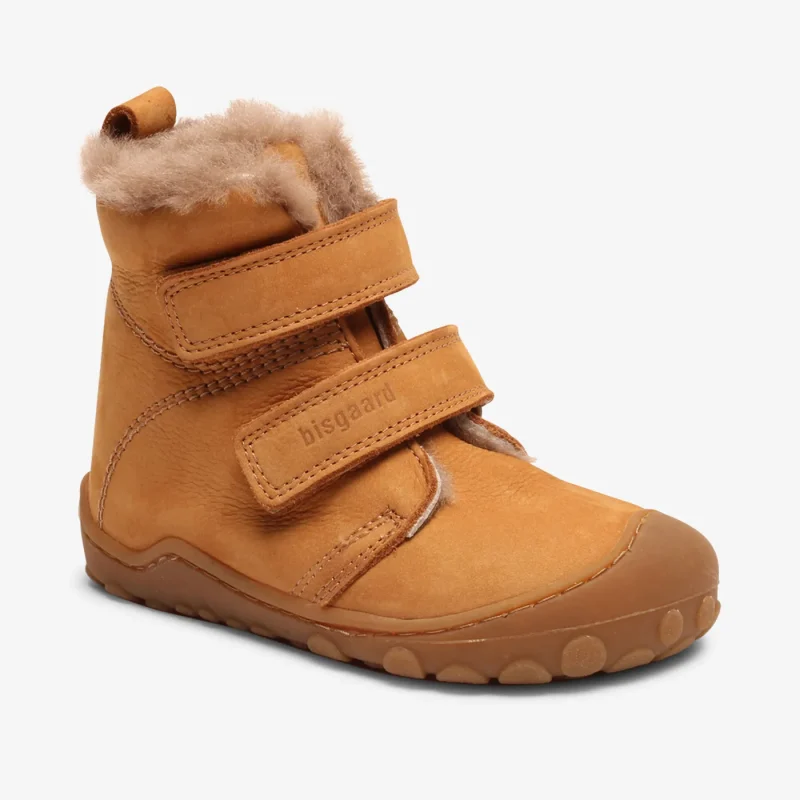 bisgaard tan leather lamb boot