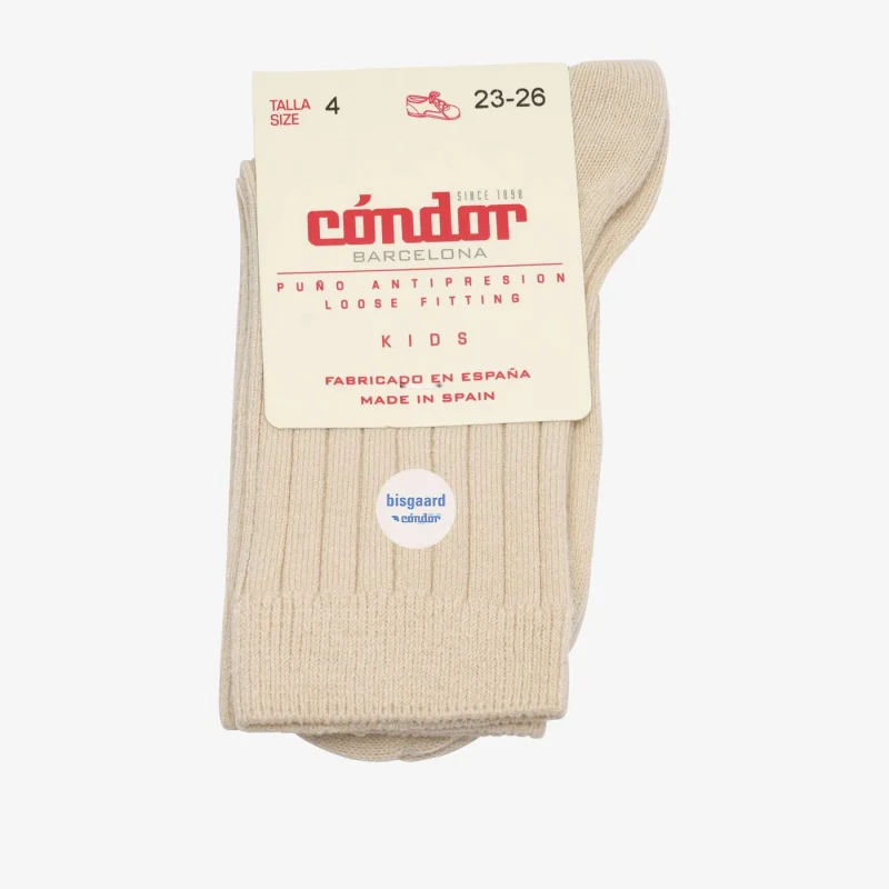 bisgaard x c ndor cotton ribbed short linen socks