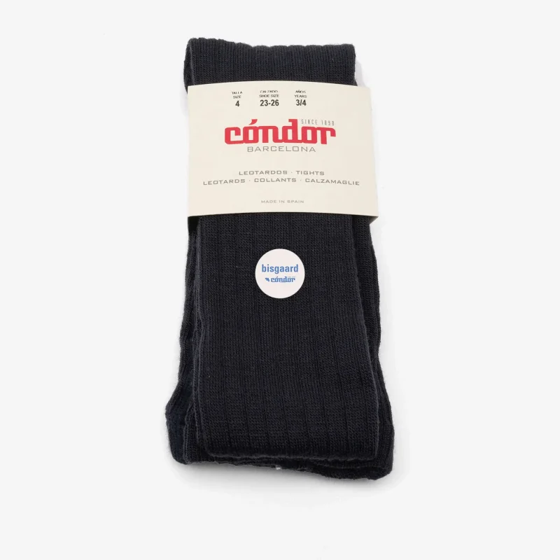 bisgaard x c ndor merino wool rib tights dark blue