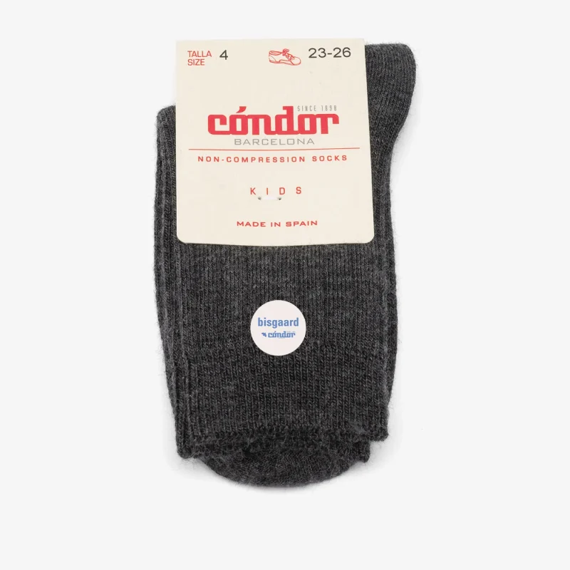 bisgaard x c ndor merino wool ribbed short socks marengo